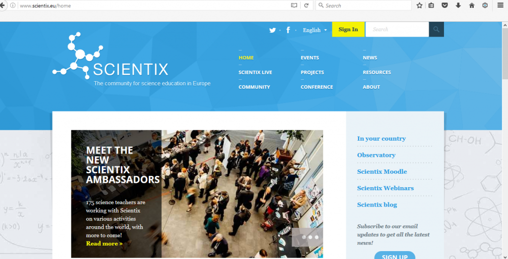 Captura de ecran Scientix