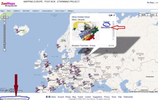 Mapping Europe - http://www.zeemaps.com/330976 - harta interactiva cu inregistrări în 19 limbi europene